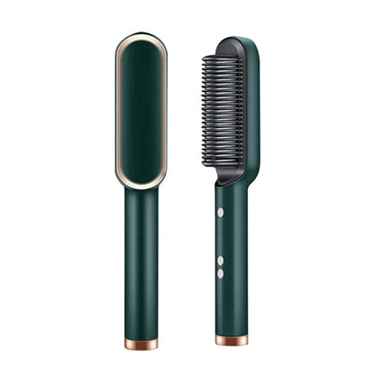 2-in-1 Steil- en Krulborstel - Keramische Stylingtool met Ionische Technologie