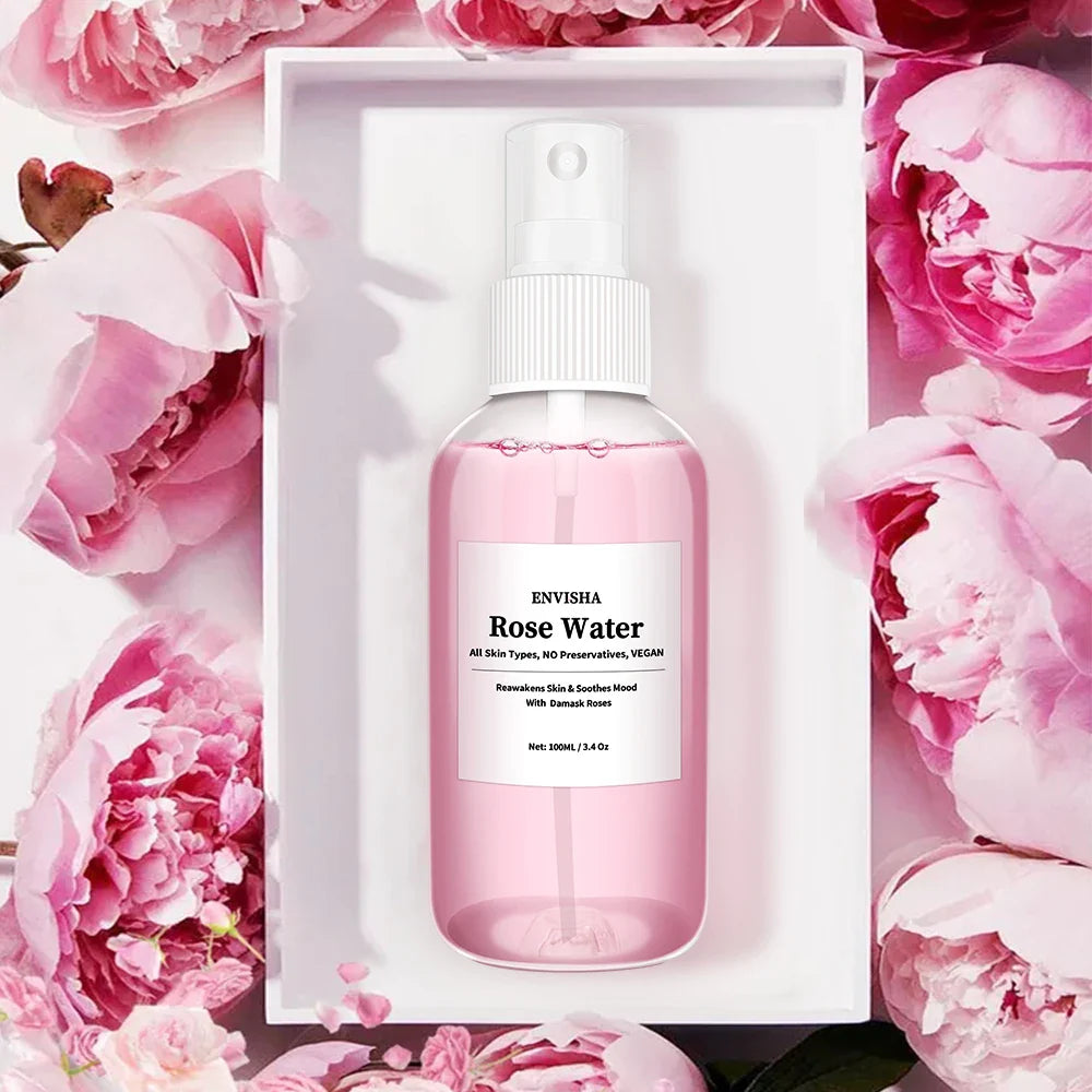 FloralDew Mist Rozenwater Serum 100ml – Kalmerend & Hydraterend voor Gevoelige Huid