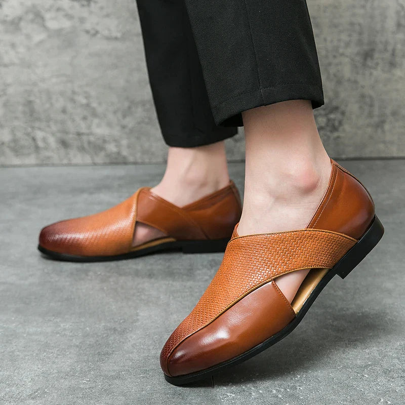 Sandalen van Leer met Antislip Zool en Verstelbare Bandjes