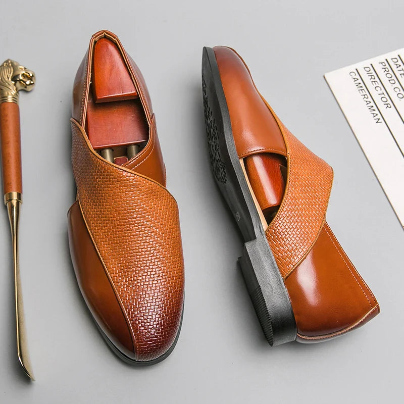 Sandalen van Leer met Antislip Zool en Verstelbare Bandjes