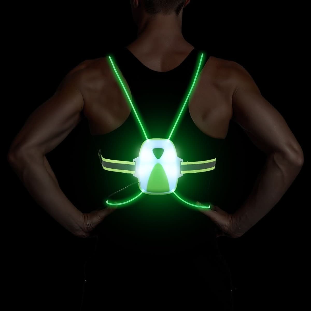 ReflectGlow LED veiligheidsvest met zes kleuren en verstelbare pasvorm