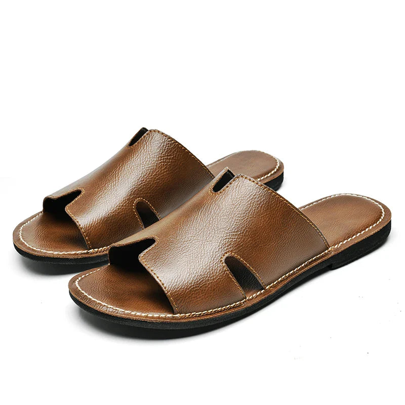 Heren Slipper van Leer met Comfortabele Zool - Delmar Slide