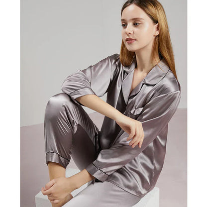 Luxe 100% Zijden Pyjama – Comfortabele Nachtmode