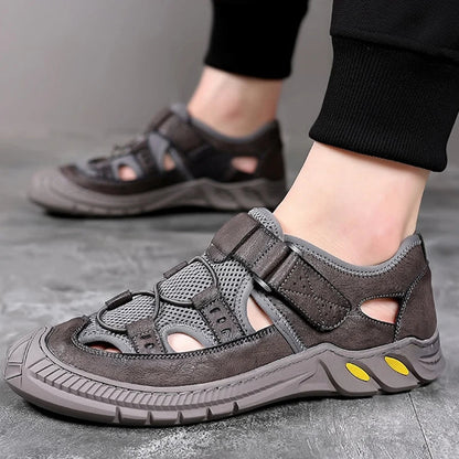Leren Sandalen voor Heren - Comfortabel, Verstelbaar, Duurzaam Leer, Antislip Zool