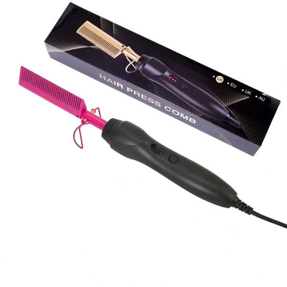 GlamPress Draagbare Haarstyling & Baardkam – Keramisch, 2-in-1, Reisklaar
