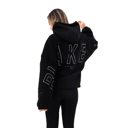 Hoodie van teddy fleece oversized losse pasvorm met capuchon