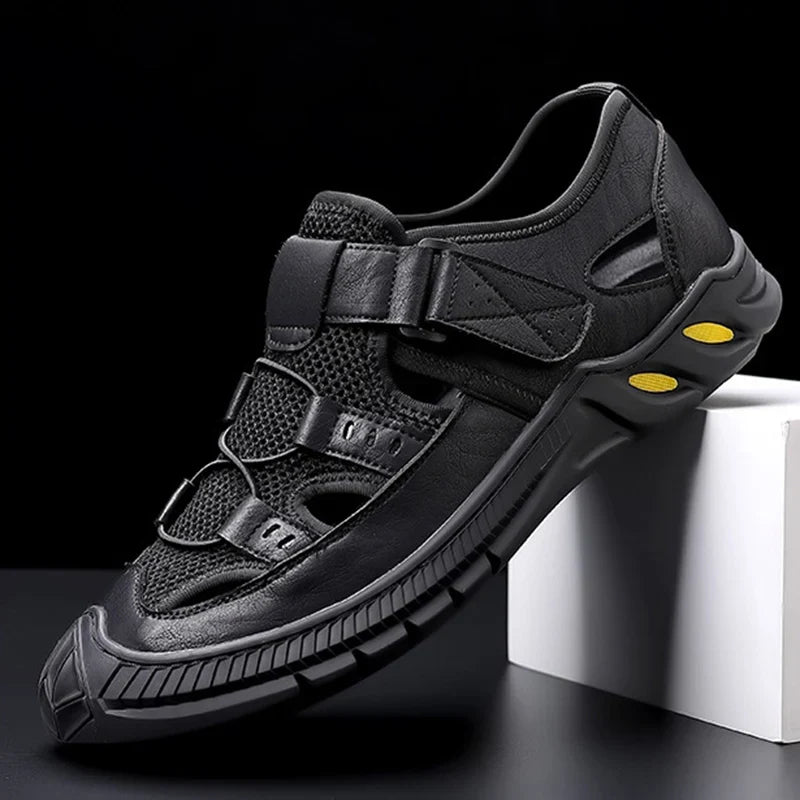 Leren Sandalen voor Heren - Comfortabel, Verstelbaar, Duurzaam Leer, Antislip Zool