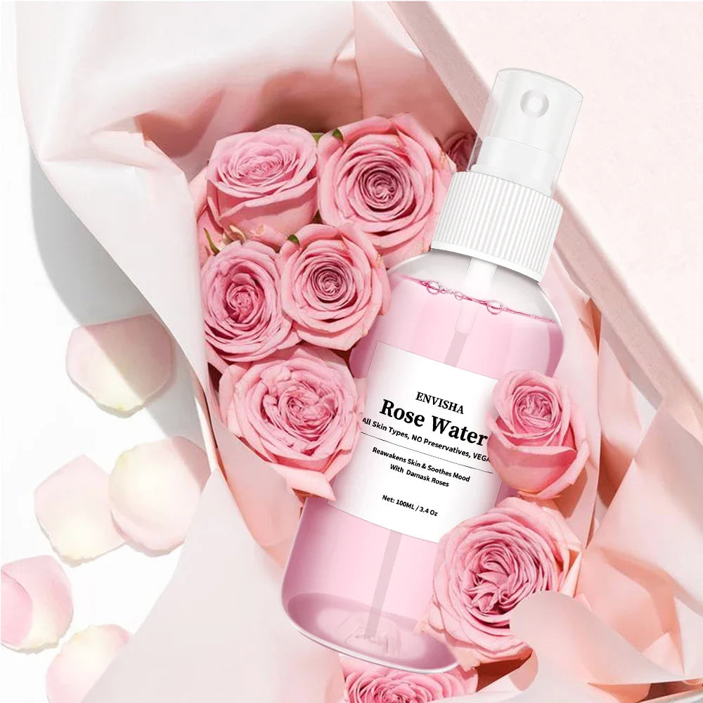 FloralDew Mist Rozenwater Serum 100ml – Kalmerend & Hydraterend voor Gevoelige Huid