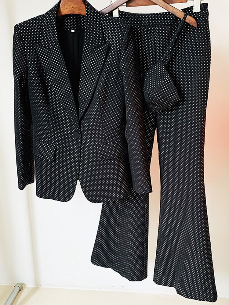 Blazer Set - Dames - Sparkling Stijl met Elegante Pasvorm en Luxe Afwerking