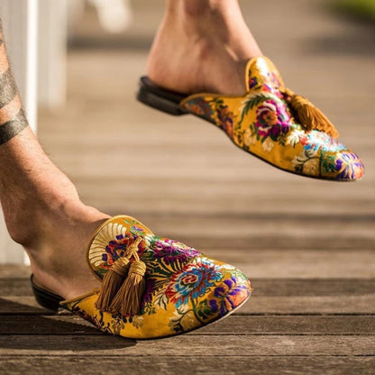 Dames Muilen Bloemenborduursels Comfortabel Instapontwerp Voor Casual en Feestelijk Gebruik
