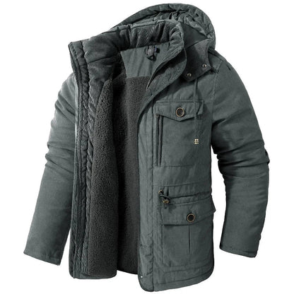 Heren winterjas waterafstotend gevoerd met capuchon