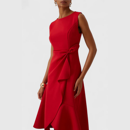 Asymmetrische Midi Jurk Dames | Gedrapeerd Vrouwelijk Design