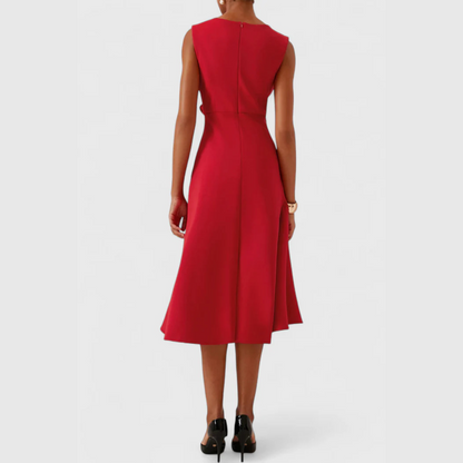 Asymmetrische Midi Jurk Dames | Gedrapeerd Vrouwelijk Design