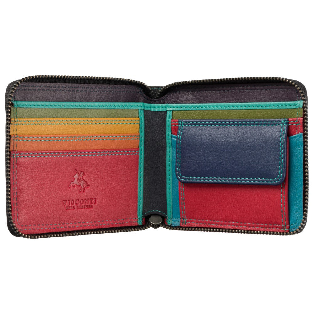 RFID Portemonnee - Unisex - Picasso Zip Around met Veiligheidsfunctie en Stijlvol Design