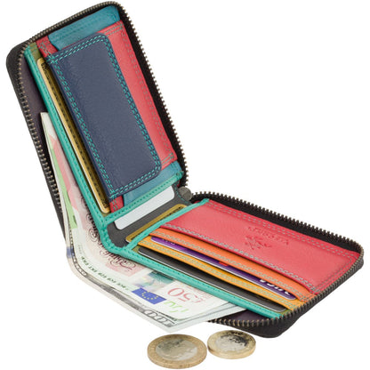 RFID Portemonnee - Unisex - Picasso Zip Around met Veiligheidsfunctie en Stijlvol Design