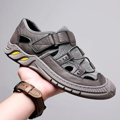 Leren Sandalen voor Heren - Comfortabel, Verstelbaar, Duurzaam Leer, Antislip Zool