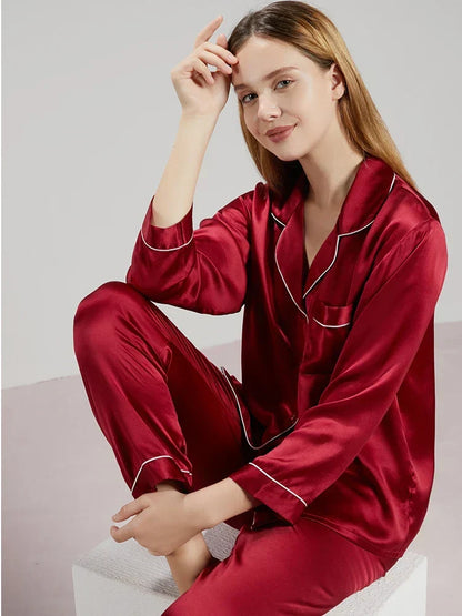 Luxe 100% Zijden Pyjama – Comfortabele Nachtmode