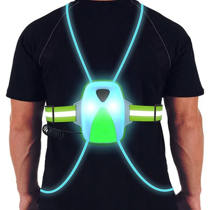 ReflectGlow LED veiligheidsvest met zes kleuren en verstelbare pasvorm