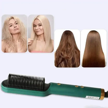 2-in-1 Steil- en Krulborstel - Keramische Stylingtool met Ionische Technologie