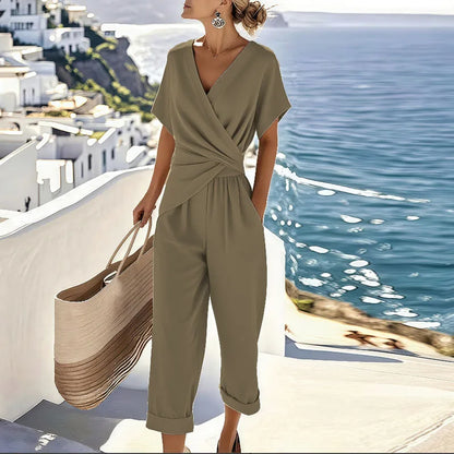 Elegante tweedelige set dames - verfijnde stijlvolle outfit
