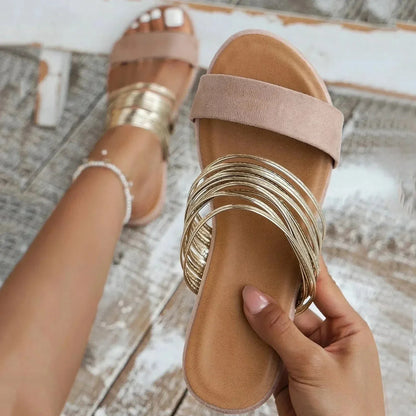 Orthopedische zomersandalen khaki - ultralight luchtige zool