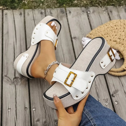 Sandalen van Leer met Verstelbare Bandjes en Comfortabele Zool