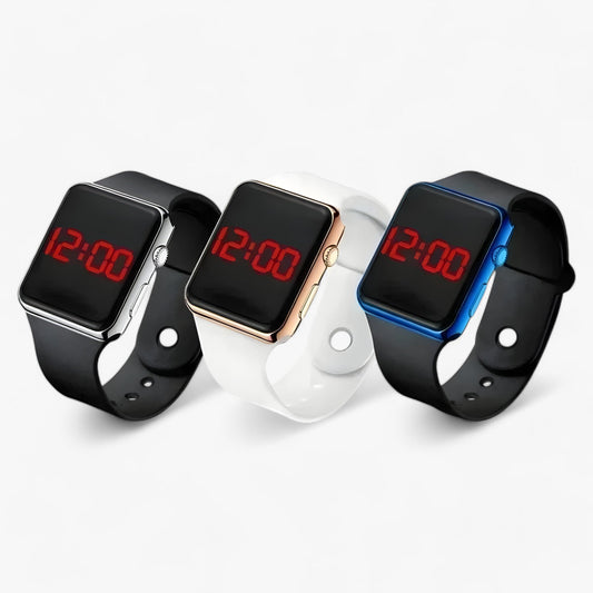 Digitaal LED horloge met siliconen band