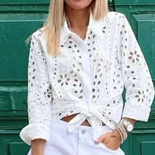 Witte Blouse - Comfortabel en Luchtig - Duurzame collectie