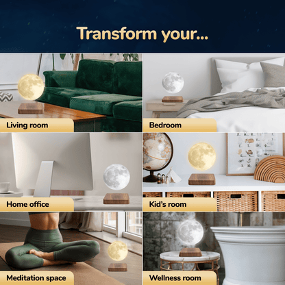 Zwevende maanlamp met drie lichtkleuren