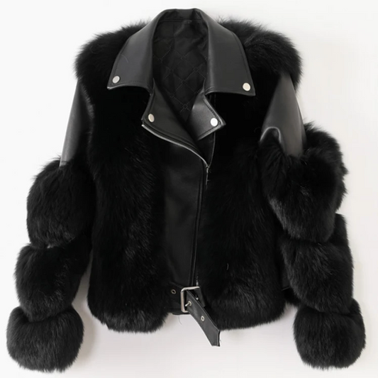 Amani - Faux Fur Jack - Neutrale Kleur - Luxe en Tijdloos Ontwerp