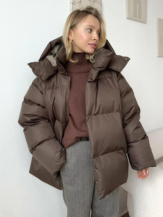 Gewatteerde Winter parka jas – Warme, Waterafstotende Jas met Capuchon en Regular Fit