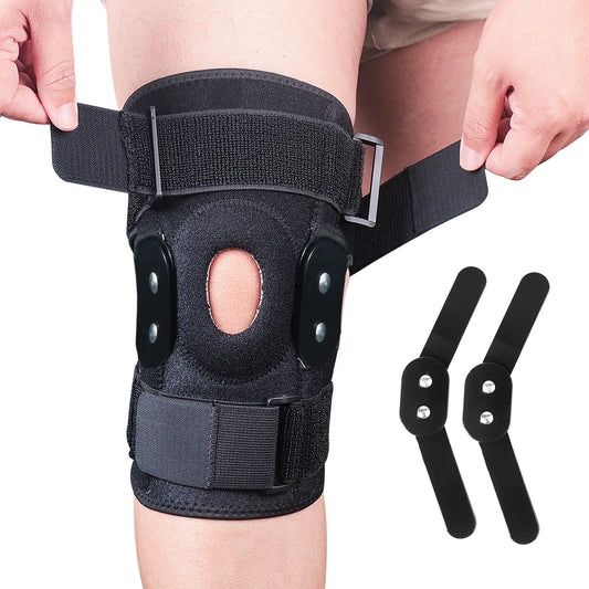 Kniebrace - unisex - Verstelbaar Scharnierend voor Optimale Ondersteuning en Comfort