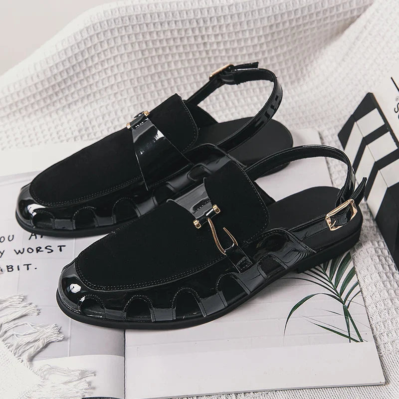 Parijse Sandalen van Leer met Klassiek Design