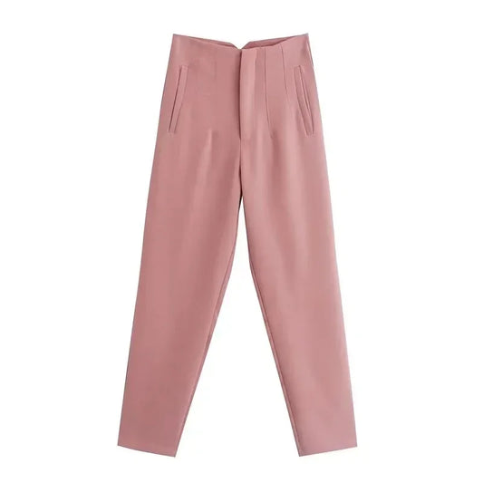 Alma High-Waist Broek - Elegant en Comfortabel voor Elke Dag