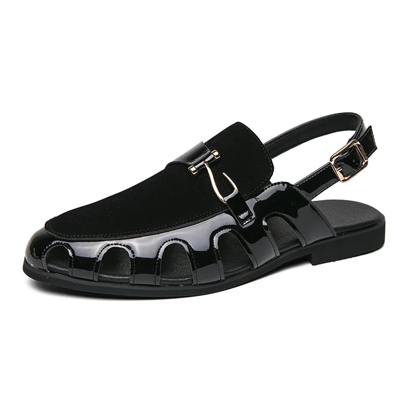Parijse Sandalen van Leer met Klassiek Design