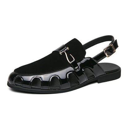 Parijse Sandalen van Leer met Klassiek Design