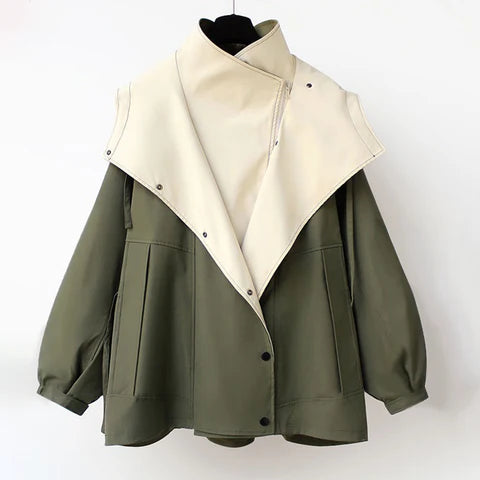 Trenchcoat - Sage - Nylon-Katoen Mix