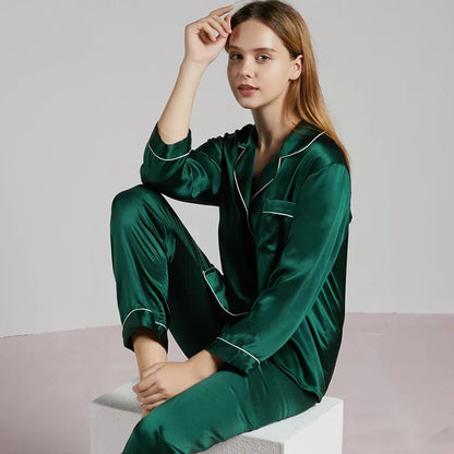 Luxe 100% Zijden Pyjama – Comfortabele Nachtmode
