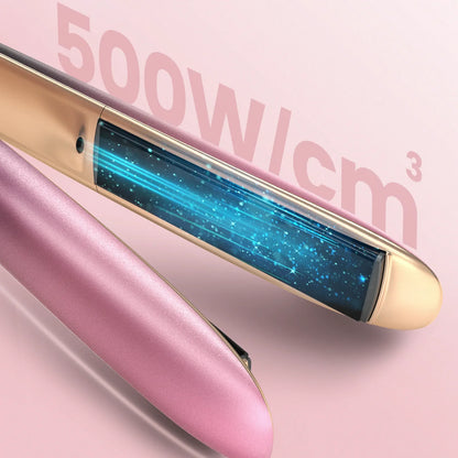 Roze Gouden Haarstijl- en Krultang - Titanium Styler met 3D Zwevende Platen