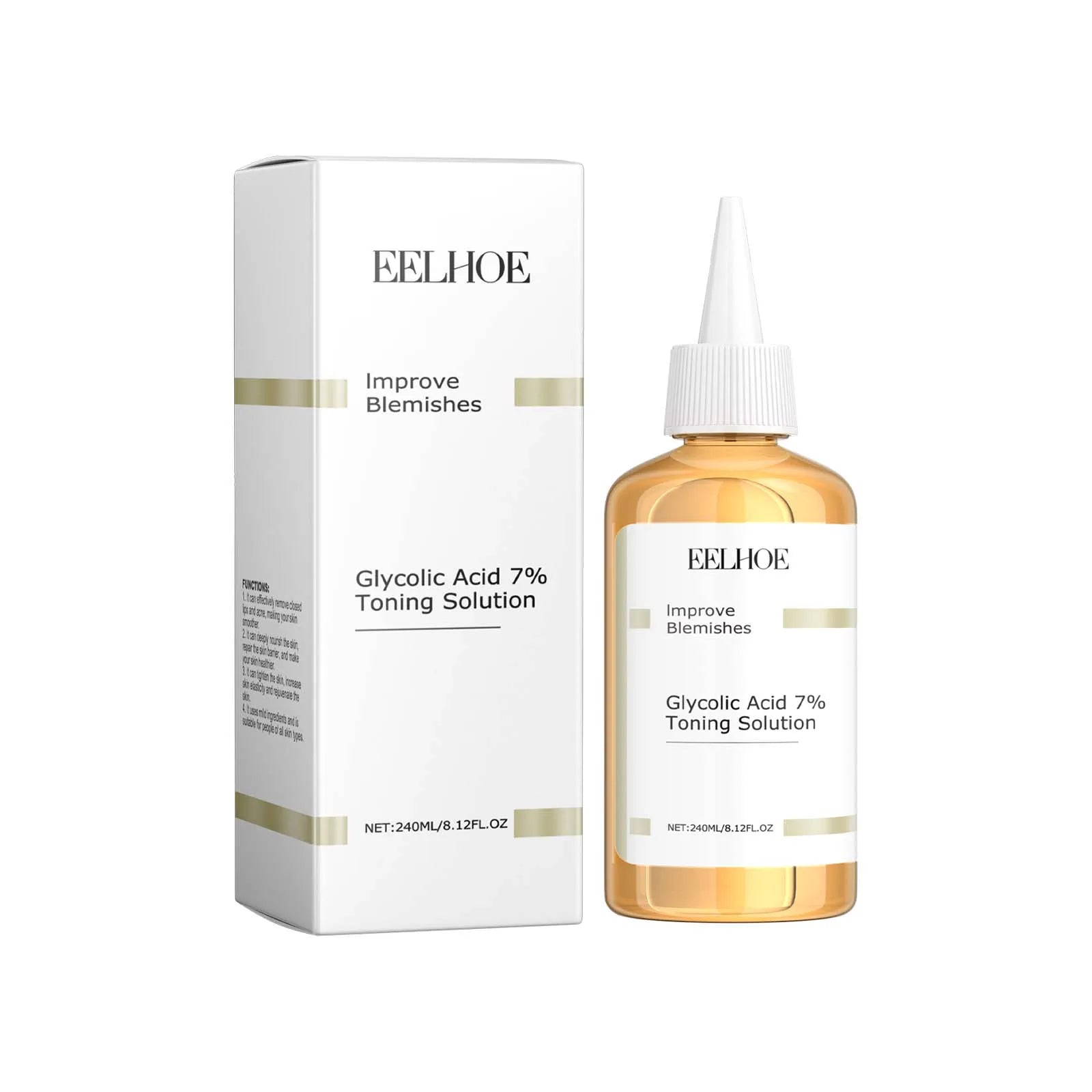 ClearGlow Glycolzuur Toningoplossing 240ml – Diepe Reiniging & Verfijnde Poriën