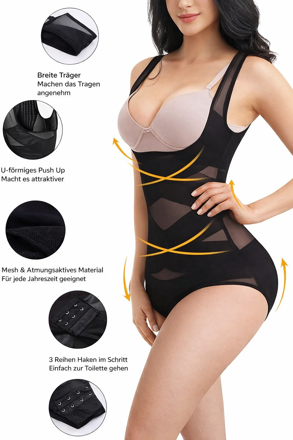 Shapewear Body Naadloos Corrigerend Ondergoed Met U-Vormige Borstlift