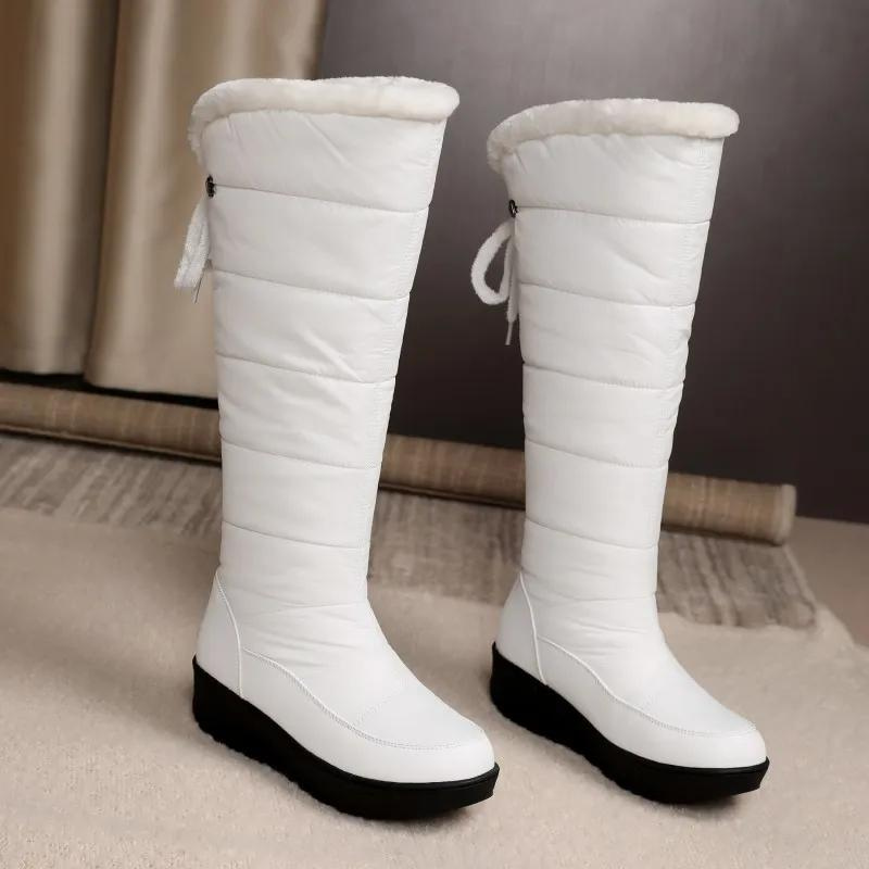 Kniehoge Winterlaarzen met Bontvoering - Warme Dameslaarzen met Antislip Zool