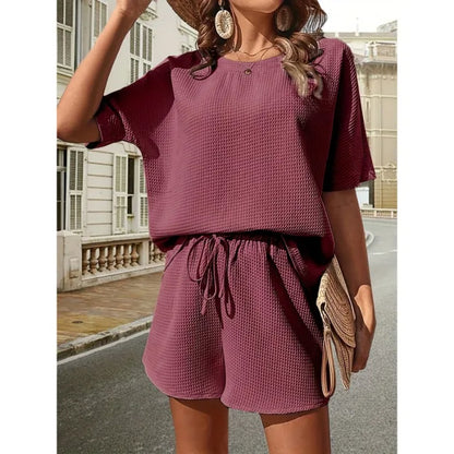 Elegante Zomerse Set - Vrouwen - Comfortabele Pasvorm - Tijdloze & Duurzame Stijl - Geschikt voor Casual en Chique Gelegenheden