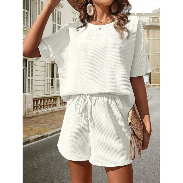 Elegante Zomerse Set - Vrouwen - Comfortabele Pasvorm - Tijdloze & Duurzame Stijl - Geschikt voor Casual en Chique Gelegenheden