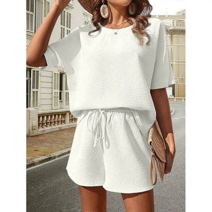 Elegante Zomerse Set - Vrouwen - Comfortabele Pasvorm - Tijdloze & Duurzame Stijl - Geschikt voor Casual en Chique Gelegenheden