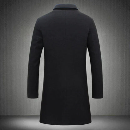 Premium Wollen Trenchcoat - Heren - Elegant Design & Hoogwaardige Stoffen