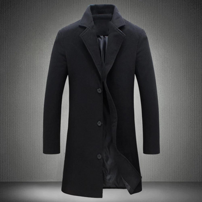 Premium Wollen Trenchcoat - Heren - Elegant Design & Hoogwaardige Stoffen