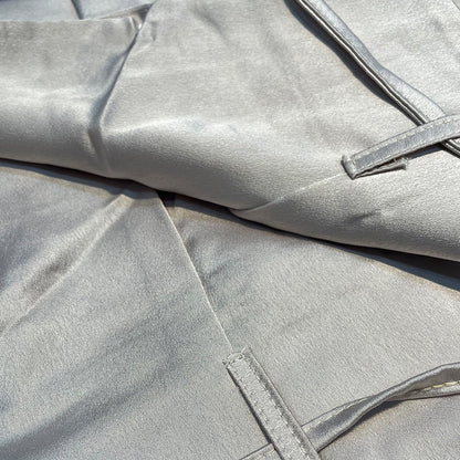Satijnen set dames met haltertop en wijde broek