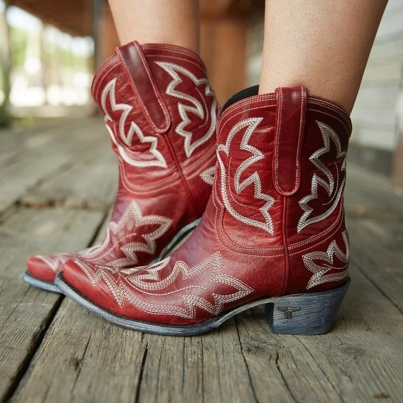 Texas - Geborduurde Cowboylaarzen - Bruin - Premium Leder