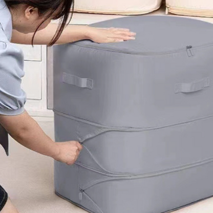 Compressie opbergtas met rits - ruimtebesparend in 3 lagen uitbreidbaar 54x42x60cm